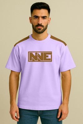 Culish Trend Graphic Print Men Round Neck Purple T-Shirt