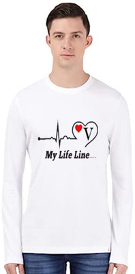 ALNIK Printed, Typography Men Round Neck White T-Shirt