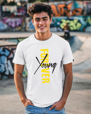 BEWAKOOF Printed Men Round Neck White T-Shirt