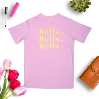 ATTIRE JUNCTION Graphic Print Women Crew Neck Pink T-Shirt