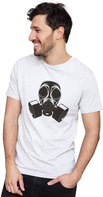 NOIIDAPRINT Printed Men Round Neck White T-Shirt