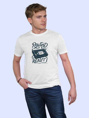 High on Soda Graphic Print Men Round Neck White T-Shirt