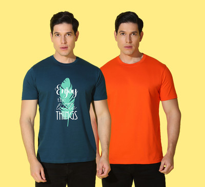 WOOSTRO Graphic Print Men Round Neck Multicolor T-Shirt