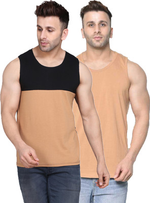 SLOWLORIS Colorblock Men Scoop Neck Multicolor T-Shirt