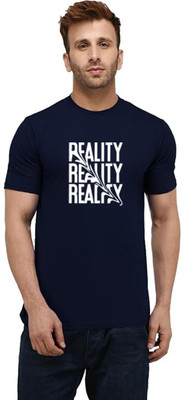 KNETLY Printed Men Round Neck Black T-Shirt