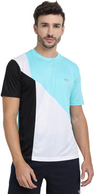 FTX Colorblock Men Round Neck Multicolor T-Shirt