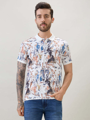 Status Quo Printed Men Polo Neck Red T-Shirt