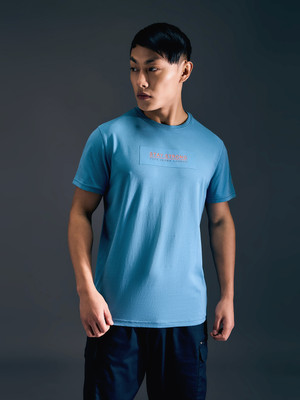 Pepe Jeans Typography Men Round Neck Blue T-Shirt