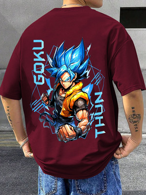 TripBroz Graphic Print Men Round Neck Maroon T-Shirt