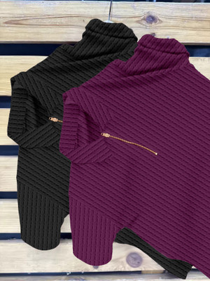 VARIDASHI Solid Men Polo Neck Multicolor T-Shirt