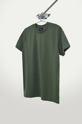 Normie Solid Men Round Neck Green T-Shirt