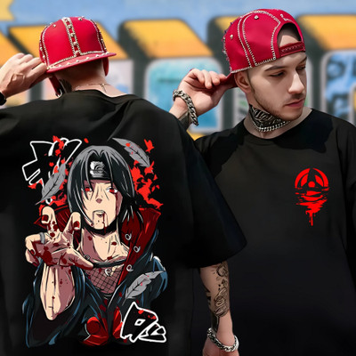 THE BROKEN STREET Graphic Print, Solid Men Round Neck Black T-Shirt