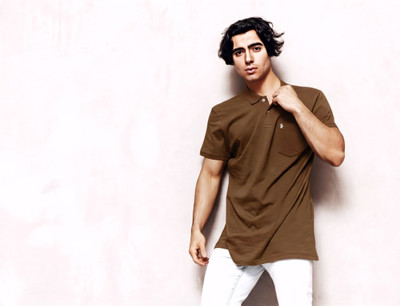 XPEROFIT Solid Men Polo Neck Brown T-Shirt