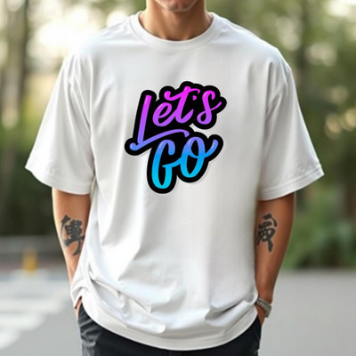 goodsign Typography Men Round Neck White T-Shirt