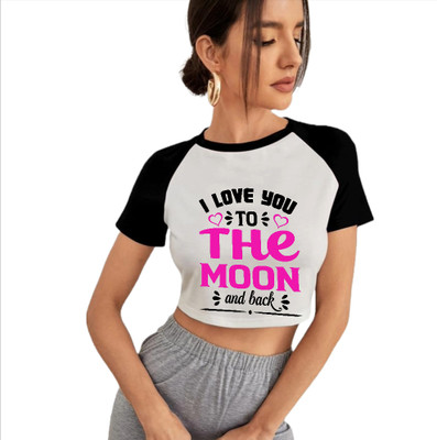 Neel fashio Printed Women Round Neck Black, White T-Shirt