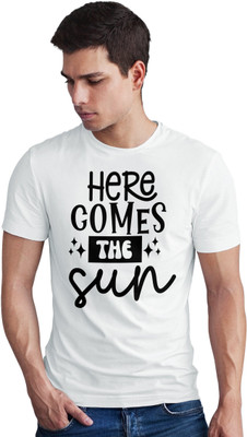 Seek Buy Love Printed Men Round Neck White T-Shirt