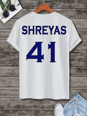 V DAS Printed, Typography Men Round Neck White T-Shirt