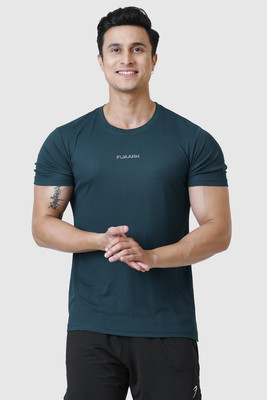 FuaarK Checkered Men Round Neck Dark Green T-Shirt