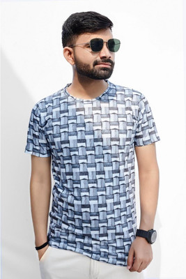 DEE LEAF Printed Men Round Neck Multicolor T-Shirt