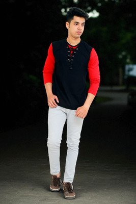 Faricon Trend Solid Men Round Neck Multicolor T-Shirt