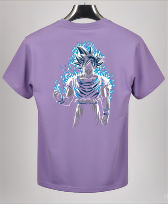 BROP Graphic Print Men Round Neck Purple T-Shirt