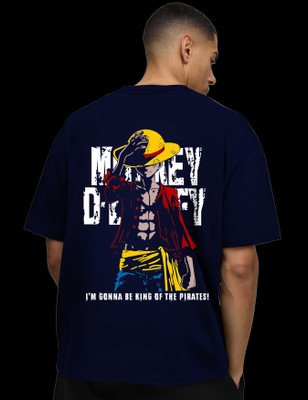 RAN ELEVEN COMPANY Graphic Print Men Crew Neck Blue T-Shirt