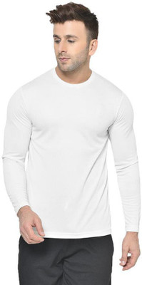 UDI n ADI Solid Men Round Neck White T-Shirt