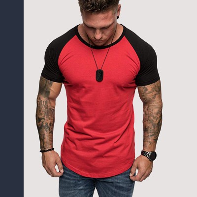 The Million Club Colorblock Men Round Neck Red T-Shirt