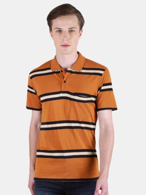 DUKE Striped Men Polo Neck Multicolor T-Shirt