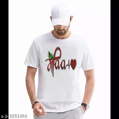 LTF Printed Men Round Neck White T-Shirt