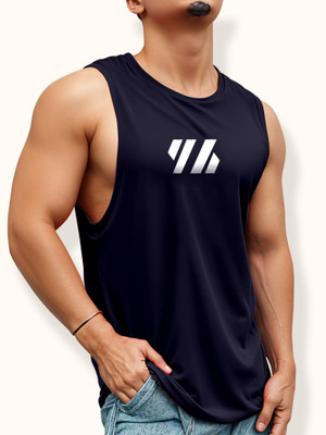 FTX Printed Men Round Neck Navy Blue T-Shirt