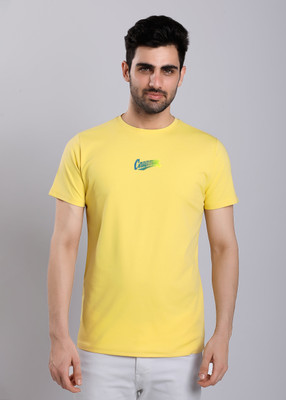 HIGHTRIBE Printed Men Round Neck Pink T-Shirt