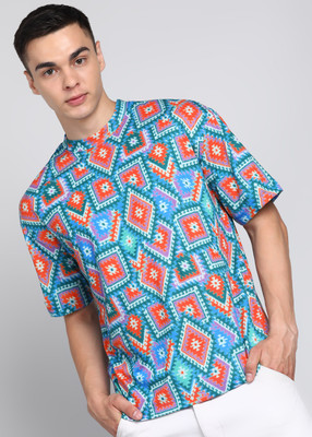 HIGHLANDER Printed Men Round Neck Multicolor T-Shirt