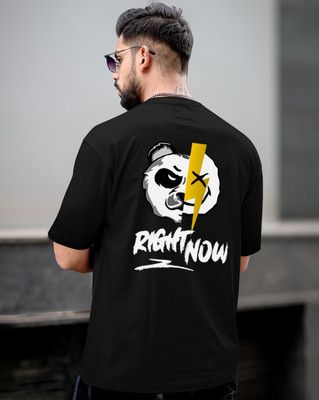 DD Dark Drive Printed Men Round Neck Black T-Shirt