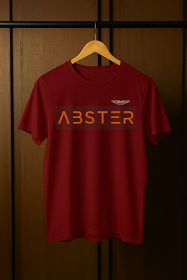 ABSTER Printed Men Round Neck Maroon T-Shirt