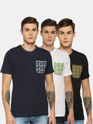 Dollar Printed Men Crew Neck Multicolor T-Shirt
