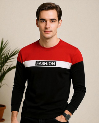FASHIUM Printed Men Round Neck Red T-Shirt