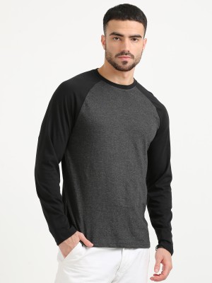 GREEN WILD Solid Men Round Neck Grey T-Shirt