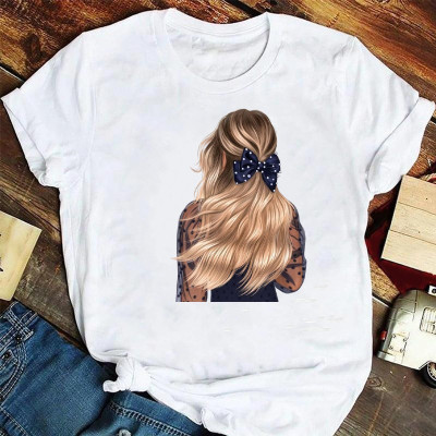 JSIYA Printed Women Round Neck White T-Shirt