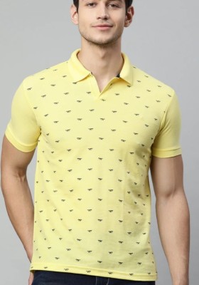 BREAKPOINT Printed Men Polo Neck Yellow T-Shirt