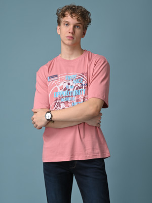KILLER Printed Men Round Neck Purple T-Shirt