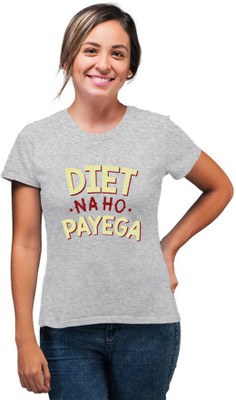 SmarTee Street Printed Women Round Neck Grey T-Shirt
