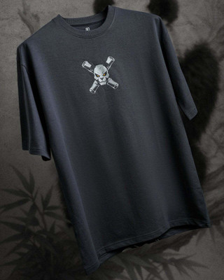FASHION CONTINENTAL Graphic Print Men Round Neck Black T-Shirt