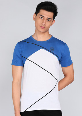 PETER ENGLAND Self Design Men Round Neck White T-Shirt