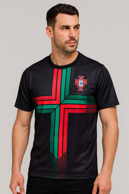 BUGOAT Printed Men Round Neck Black T-Shirt