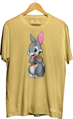 THE PRINT PLATTER Graphic Print Men Round Neck Yellow T-Shirt
