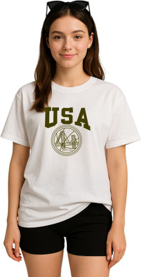 My Swag Printed Women Round Neck White T-Shirt