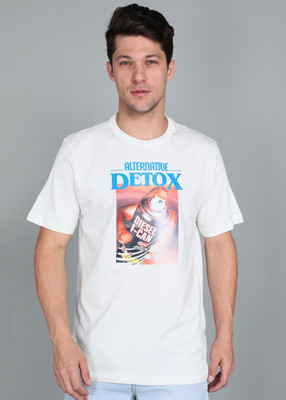 DIESEL Printed Men Crew Neck White T-Shirt