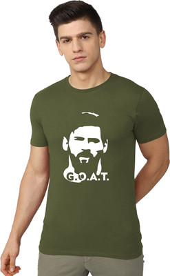 RULEDBYSUN Graphic Print Men Round Neck Green T-Shirt