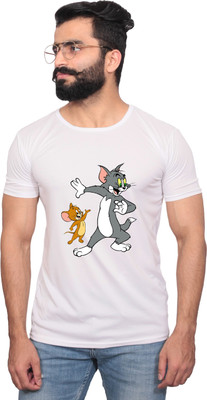 NITYANAND CREATIONS Graphic Print Men Round Neck White T-Shirt